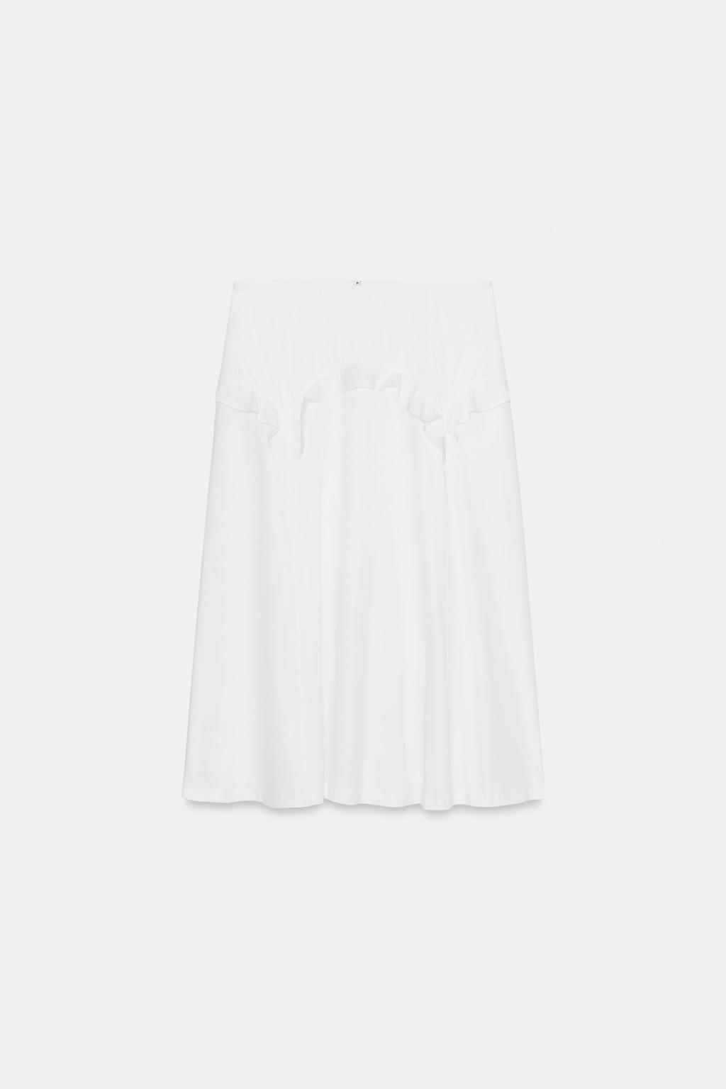 КОМБИНИРОВАННАЯ ЮБКА С ВОЛАНАМИ