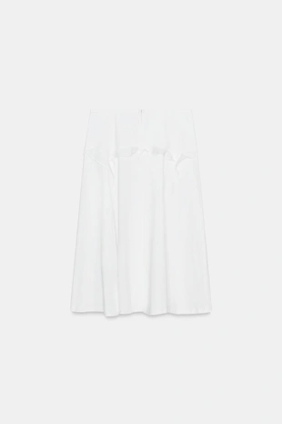 Комбинированная юбка с воланами- Заказать в России