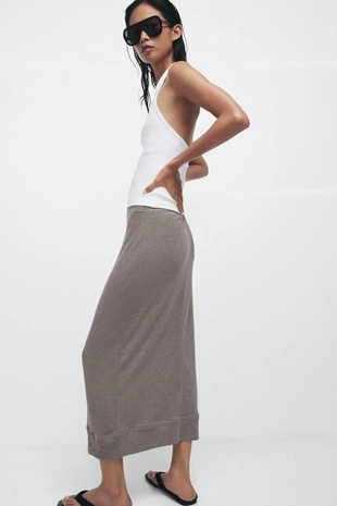 Свободная юбка миди- Заказать в России