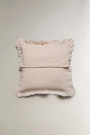 Детский чехол для подушки с рюшей и вельветовой текстурой- Заказать в России