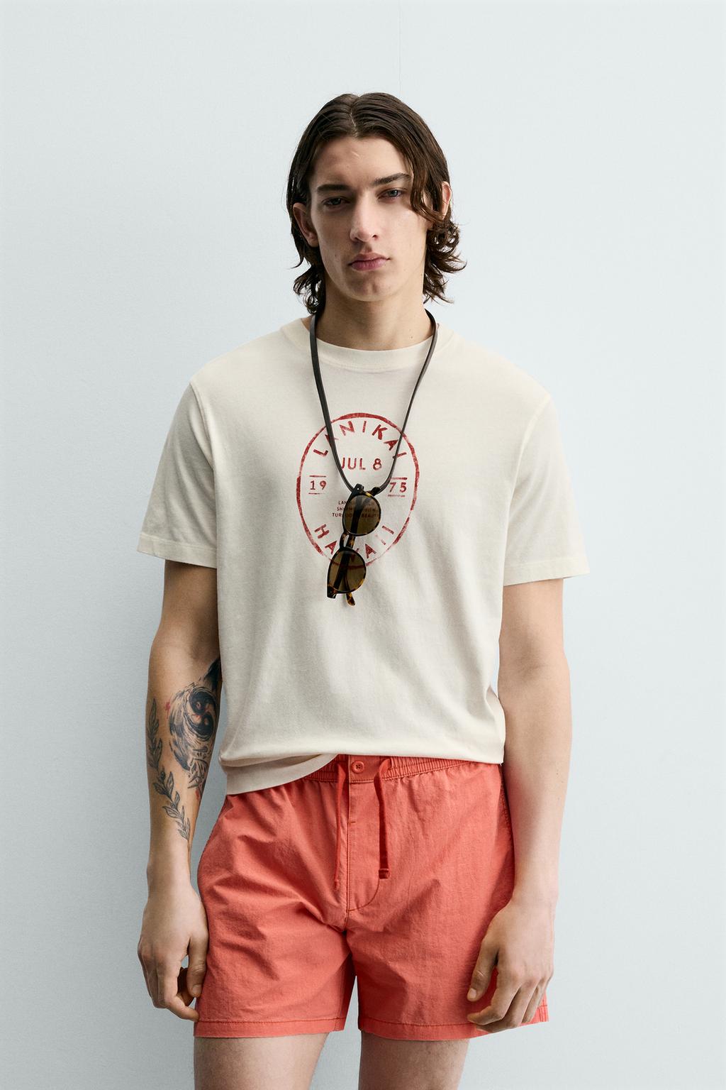 ФУТБОЛКА С ГРАФИЧЕСКИМ ПРИНТОМ «ГАВАЙИ»