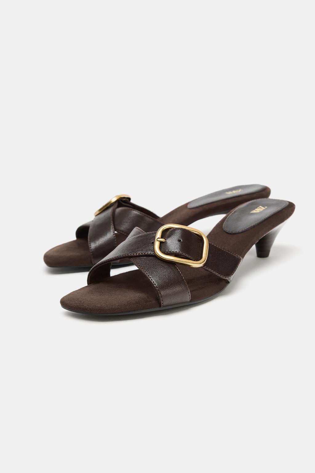 КОЖАНЫЕ БОСОНОЖКИ С ПРЯЖКОЙ