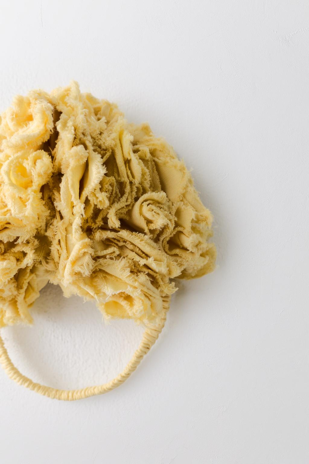 Ободок с цветочным аппликацией из льна и хлопка ограниченной серии