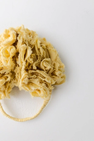 Ободок с цветочным аппликацией из льна и хлопка ограниченной серии- Заказать в России