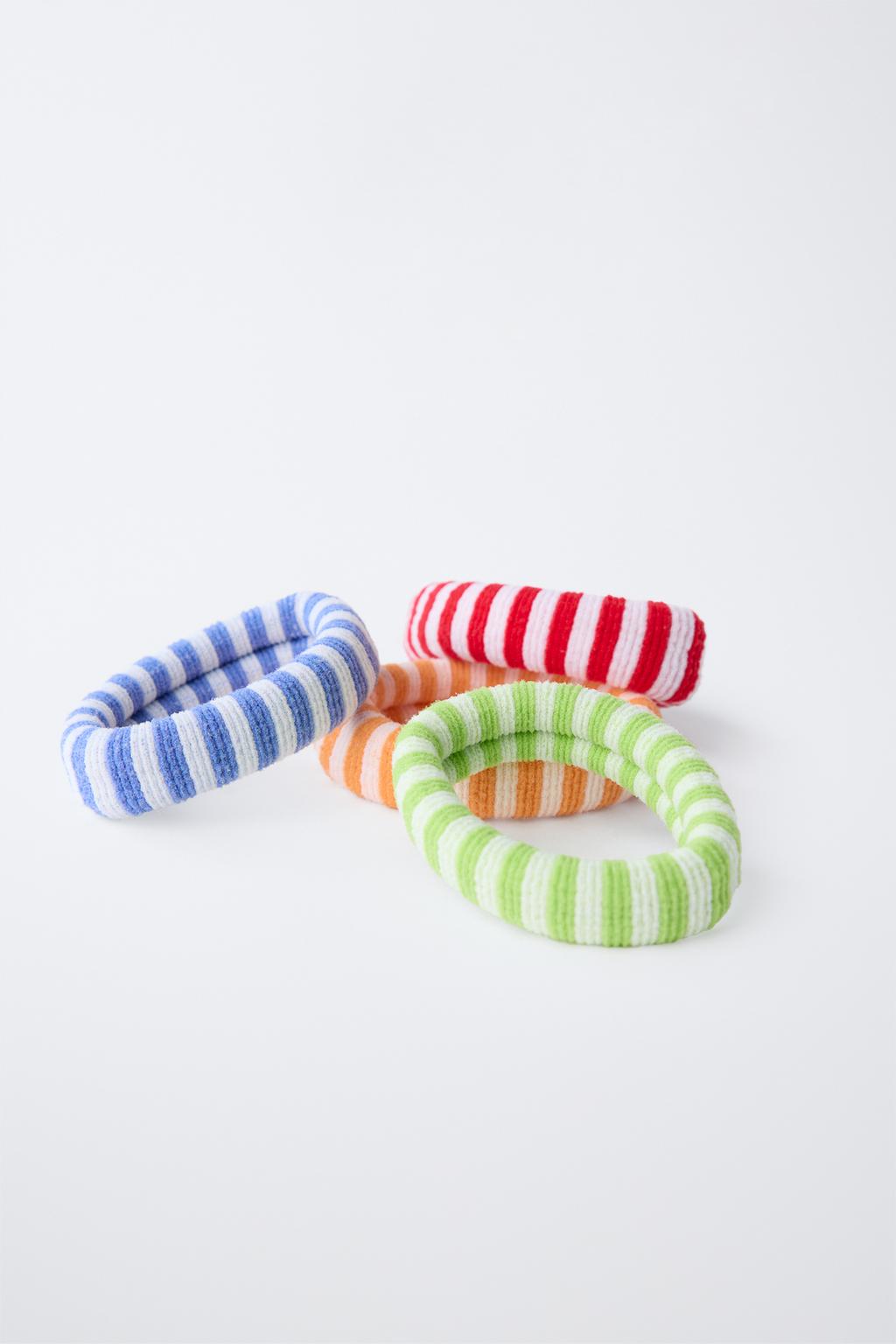 НАБОР ИЗ 4 РЕЗИНОК ДЛЯ ВОЛОС В ПОЛОСКУ