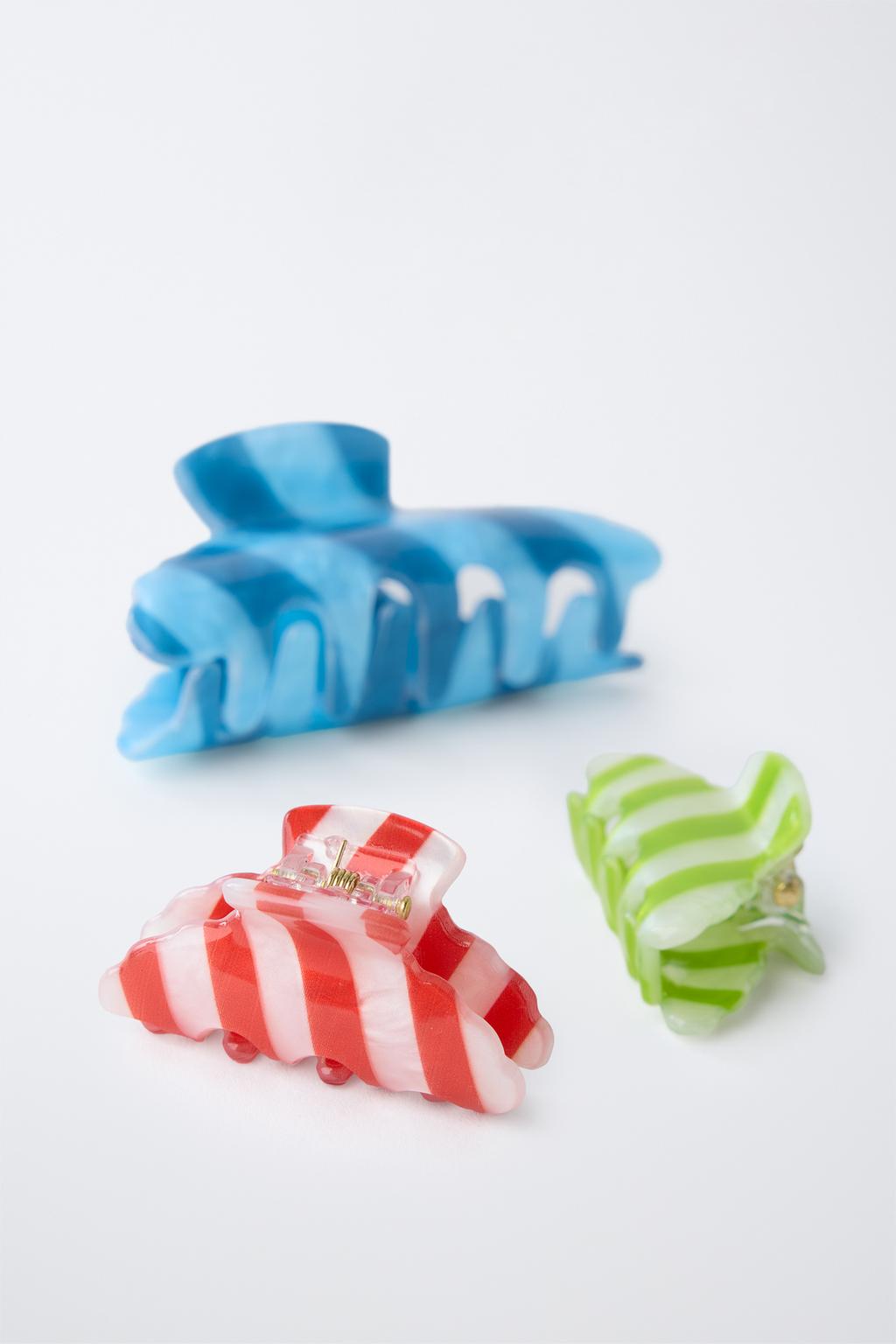 НАБОР ИЗ 3 ЗАКОЛОК В ПОЛОСКУ