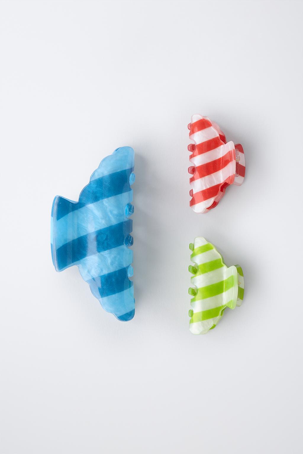 НАБОР ИЗ 3 ЗАКОЛОК В ПОЛОСКУ