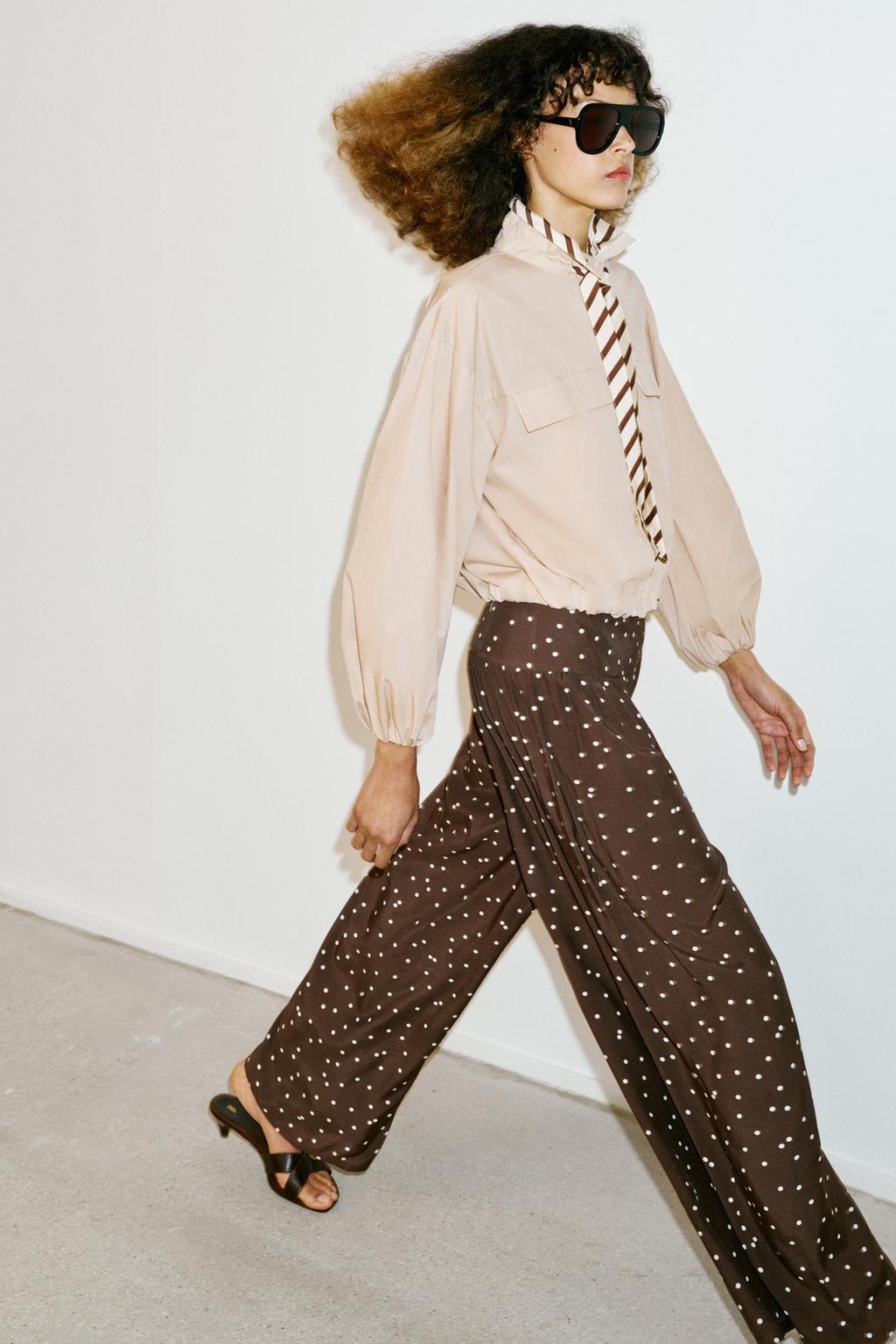 ШИРОКИЕ БРЮКИ В ГОРОШЕК