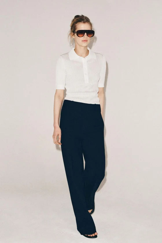 БРЮКИ С ВЫСОКОЙ ПОСАДКОЙ — коллекция Zara «ZW»