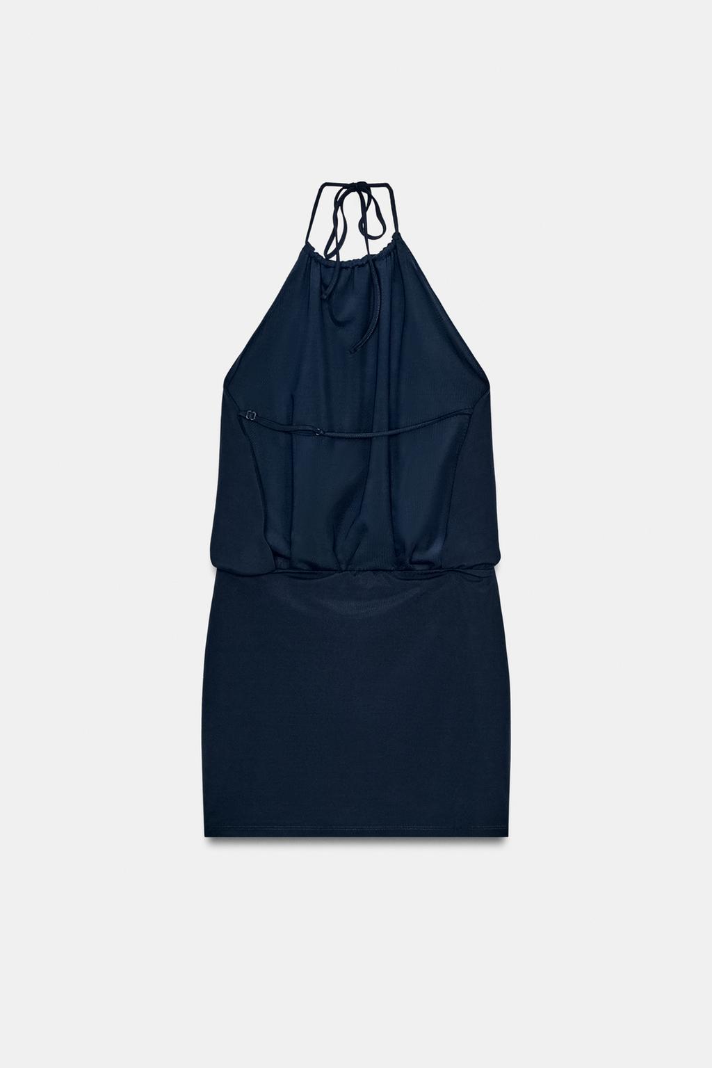 СВОБОДНОЕ ПЛАТЬЕ С ГОРЛОВИНОЙ ХАЛТЕР