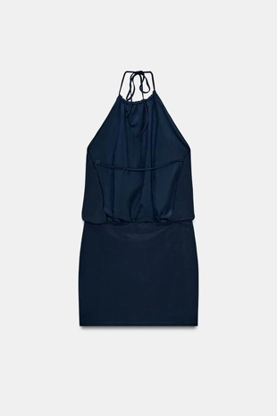 Свободное платье с горловиной халтер- Заказать в России