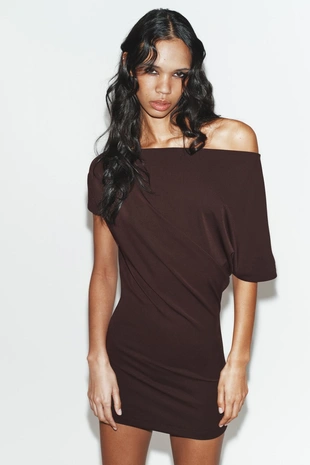 Свободное мини-платье- Заказать в России