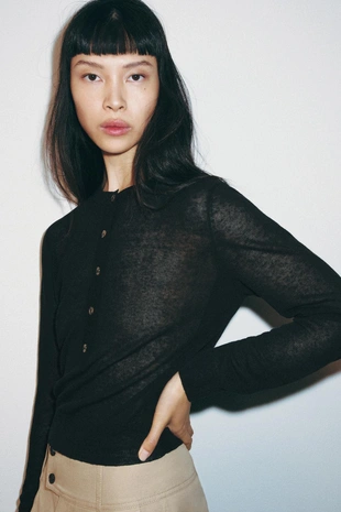 Свитер на пуговицах- Заказать в России