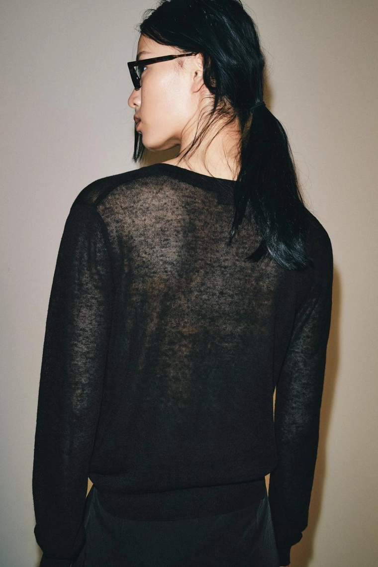 Вязаный джемпер henley