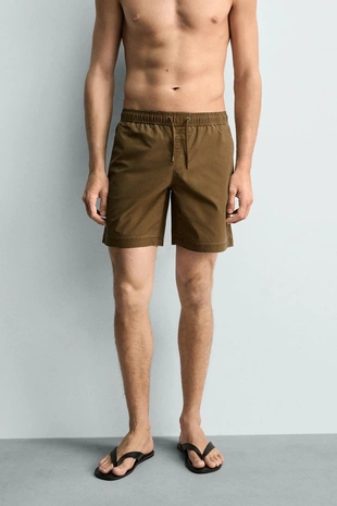 Длинные плавки в полоску с эффектом потертости- Заказать в России