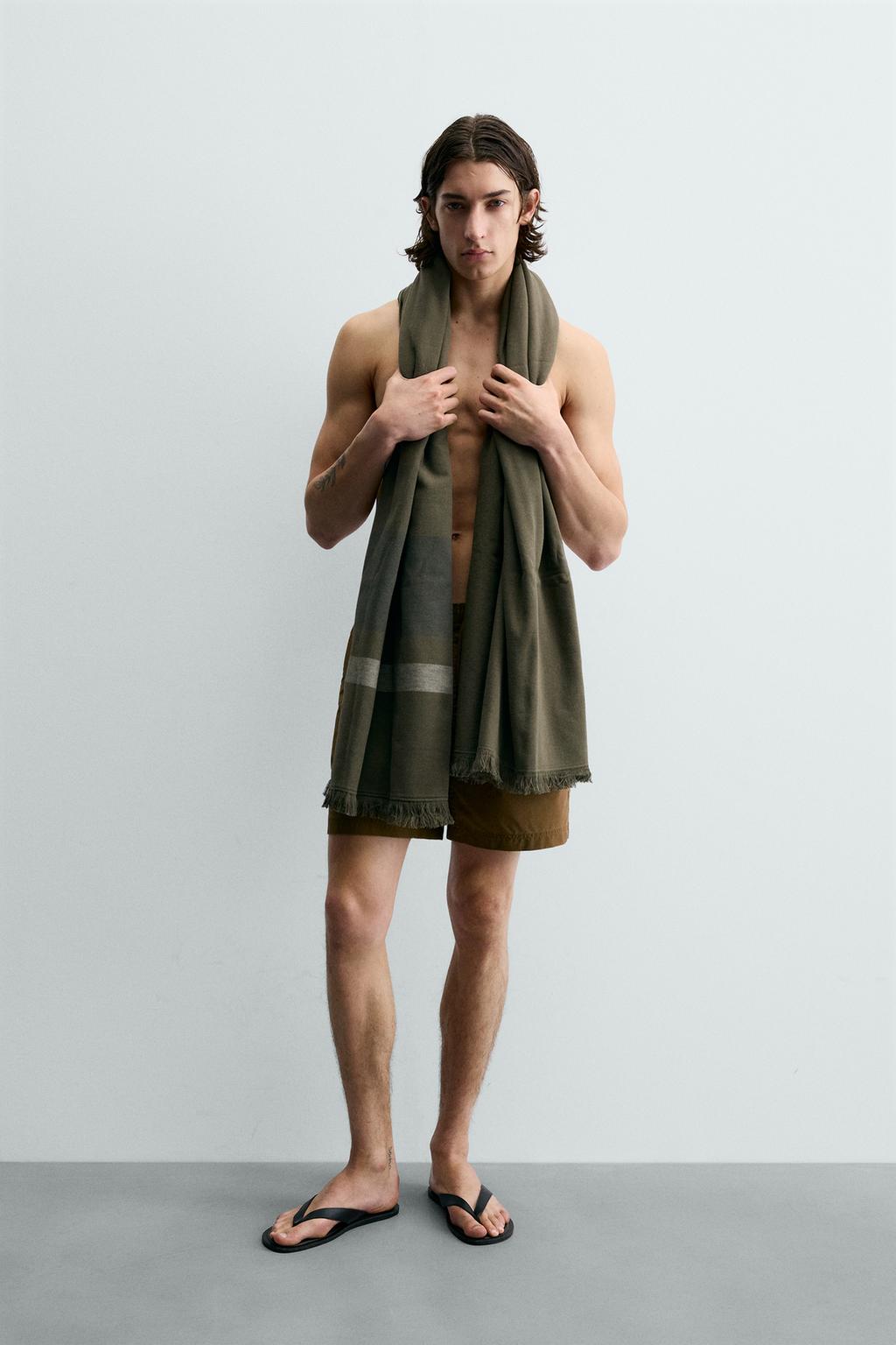 ПЛЯЖНОЕ ПОЛОТЕНЦЕ В ПОЛОСКУ