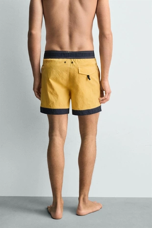 Длинные плавки с контрастными деталями- Заказать в России