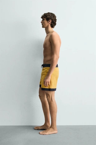 Длинные плавки с контрастными деталями- Заказать в России