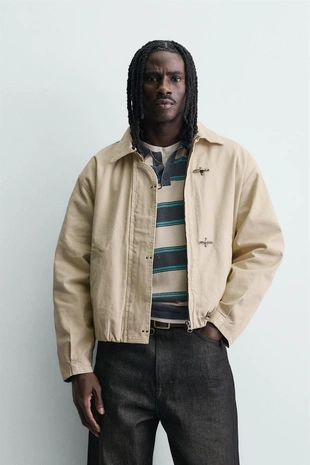 Укороченная куртка с застежками-клыками- Заказать в России