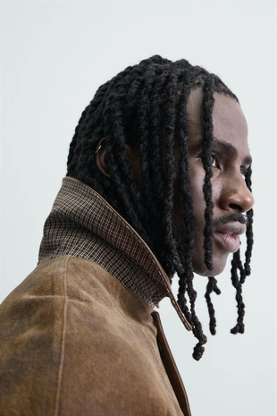 Куртка из замши с эффектом потертости- Заказать в России