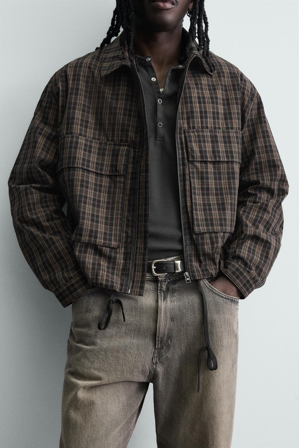 УКОРОЧЕННАЯ КУРТКА В КЛЕТКУ