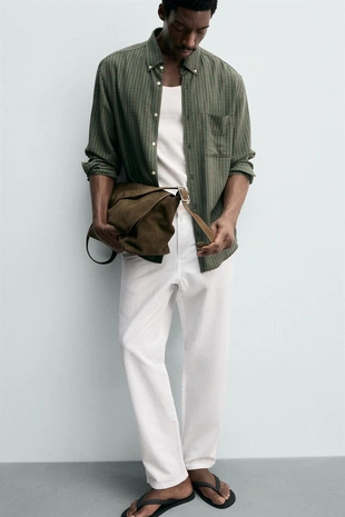 Свободные брюки прямого кроя- Заказать в России