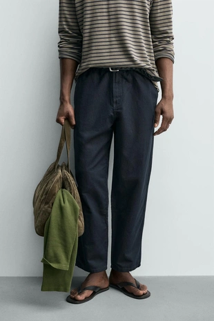 Свободные брюки прямого кроя