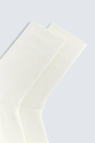 Носки в рубчик из смесового хлопка- Заказать в России