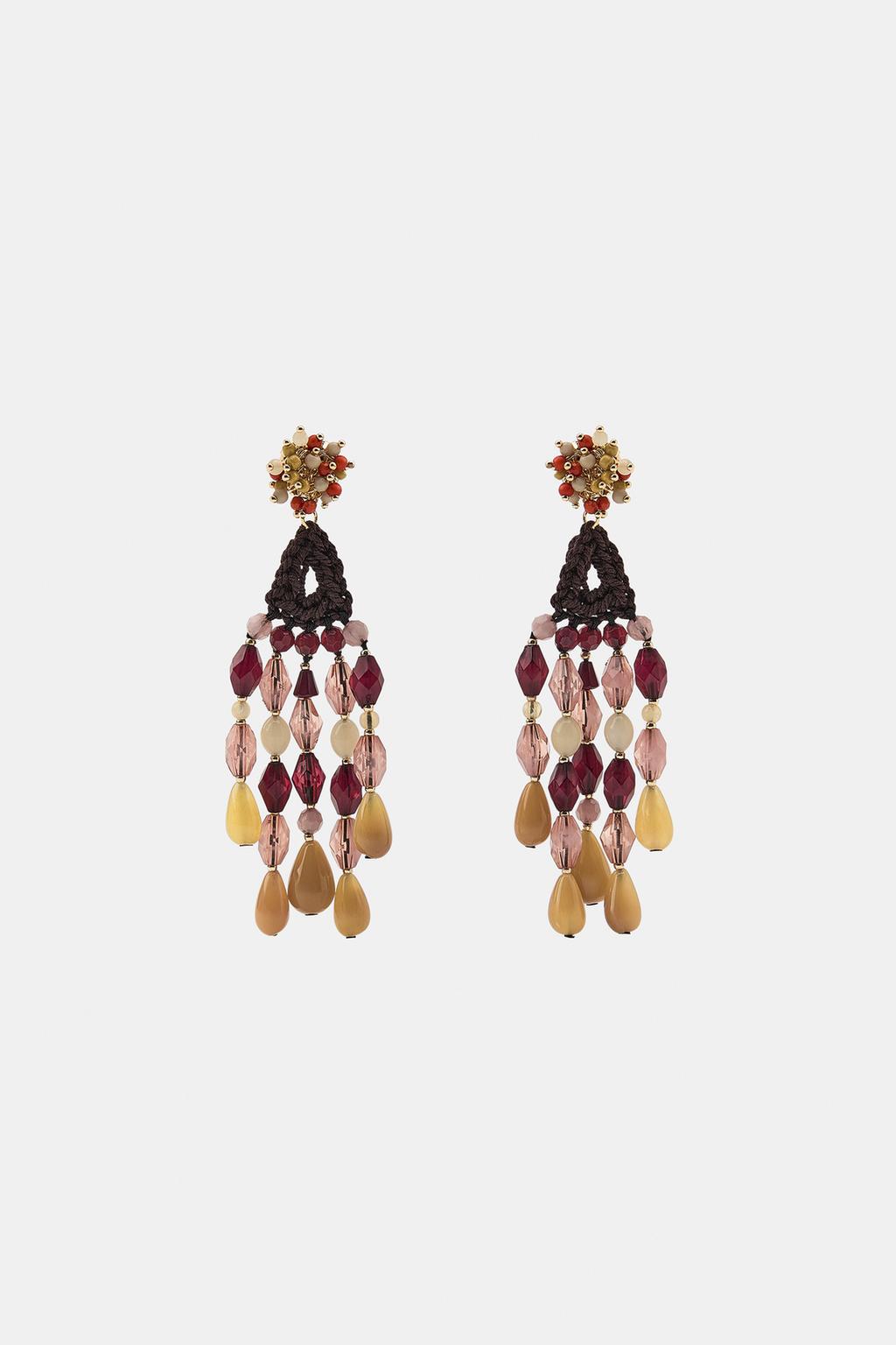 СЕРЬГИ КРЮЧКОМ С БУСИНАМИ