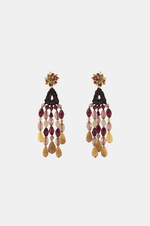 Серьги крючком с бусинами- Заказать в России