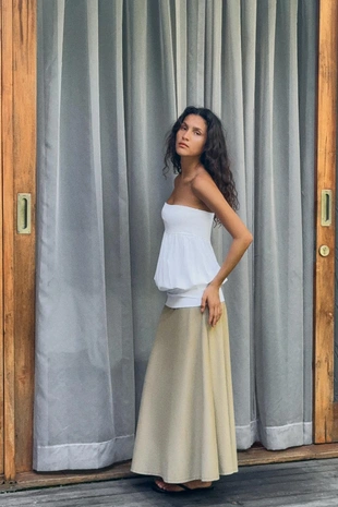 Комбинированное платье миди- Заказать в России