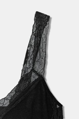 Асимметричный кружевной топ в стиле рустик- Заказать в России