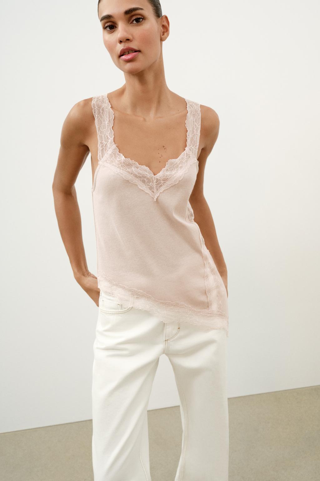 АСИММЕТРИЧНЫЙ ТОП В СТИЛЕ РУСТИК С КРУЖЕВОМ