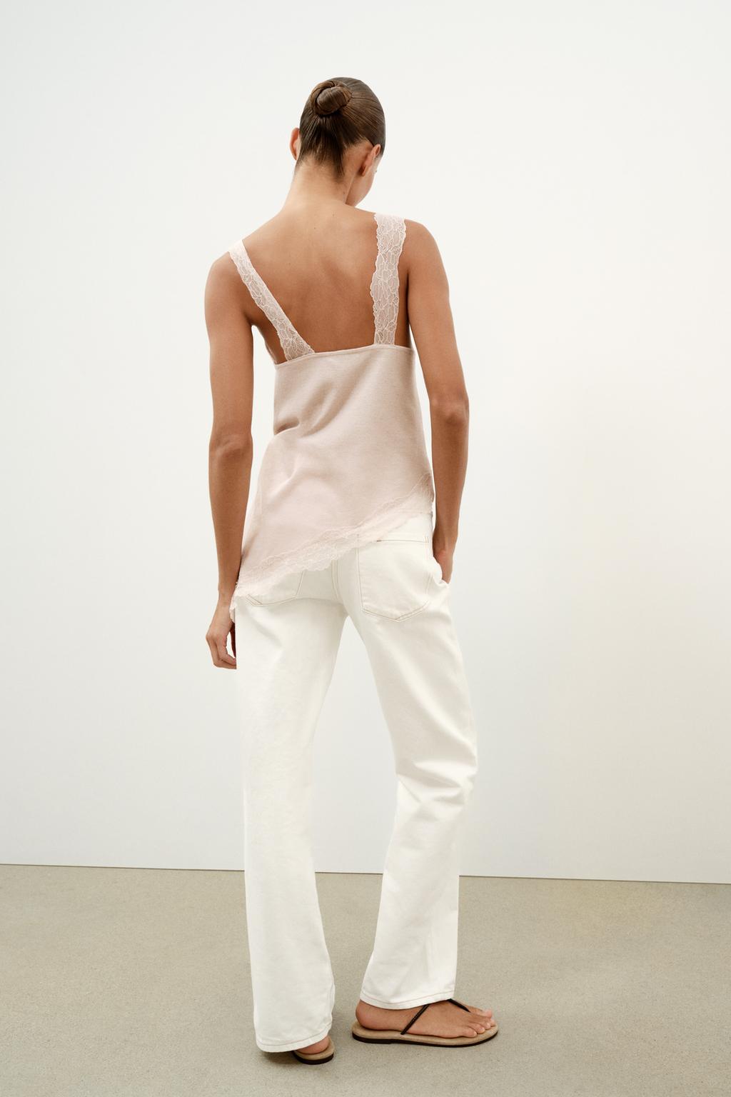 АСИММЕТРИЧНЫЙ ТОП В СТИЛЕ РУСТИК С КРУЖЕВОМ