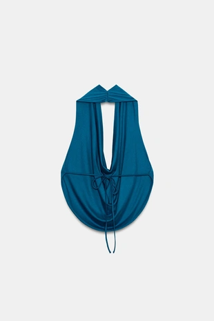 Драпированный топ халтер- Заказать в России