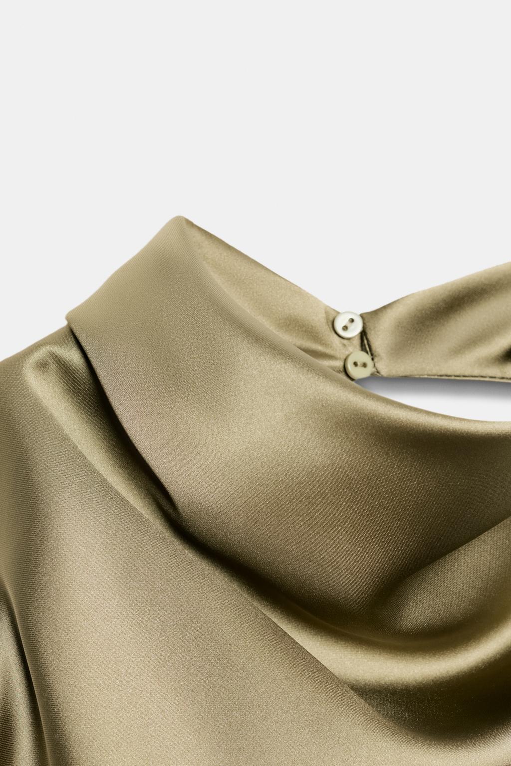 АТЛАСНЫЙ ТОП С ГОРЛОВИНОЙ ХАЛТЕР