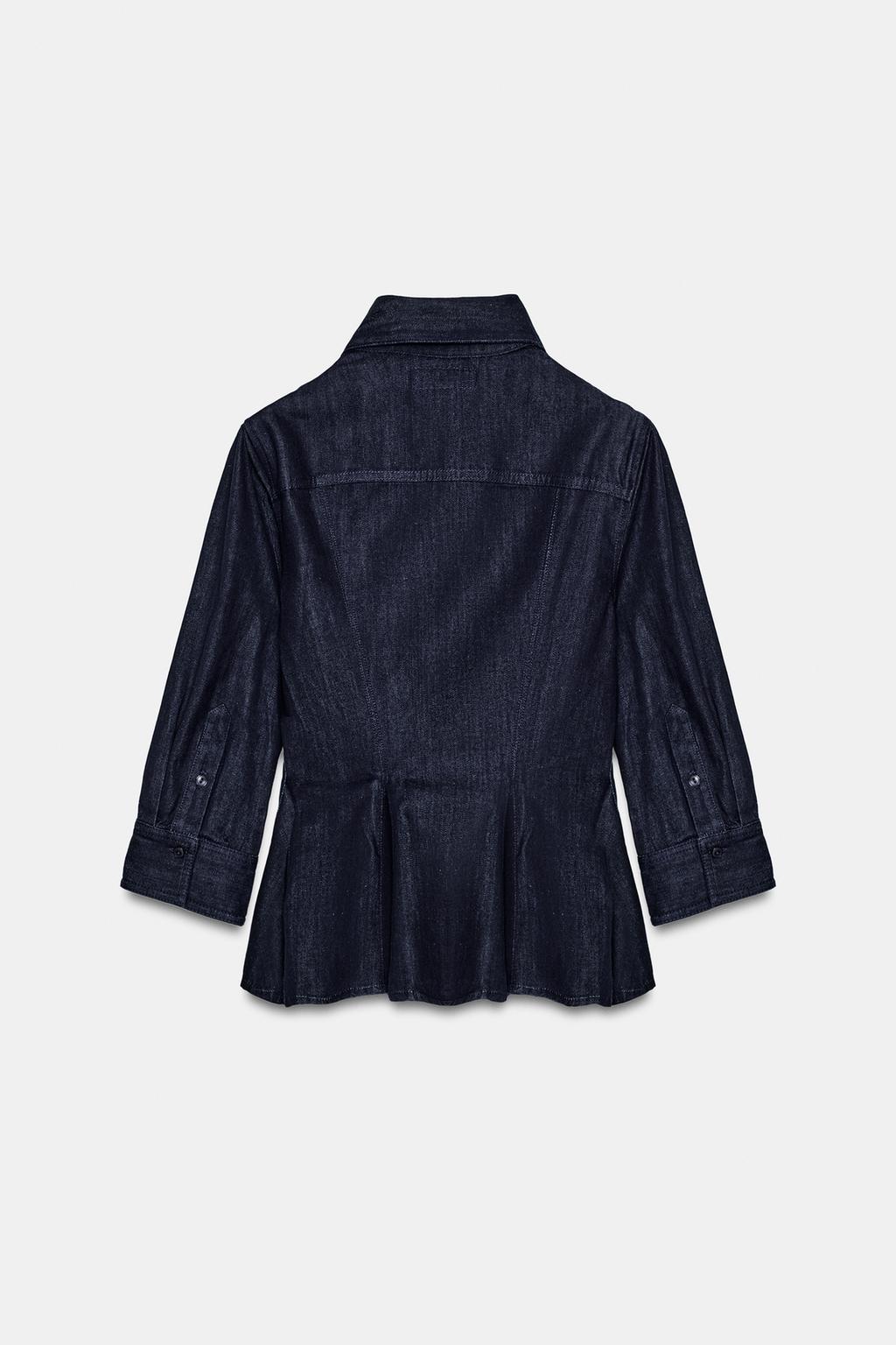 ДЖИНСОВАЯ РУБАШКА С БАСКОЙ — коллекция Zara «ZW»