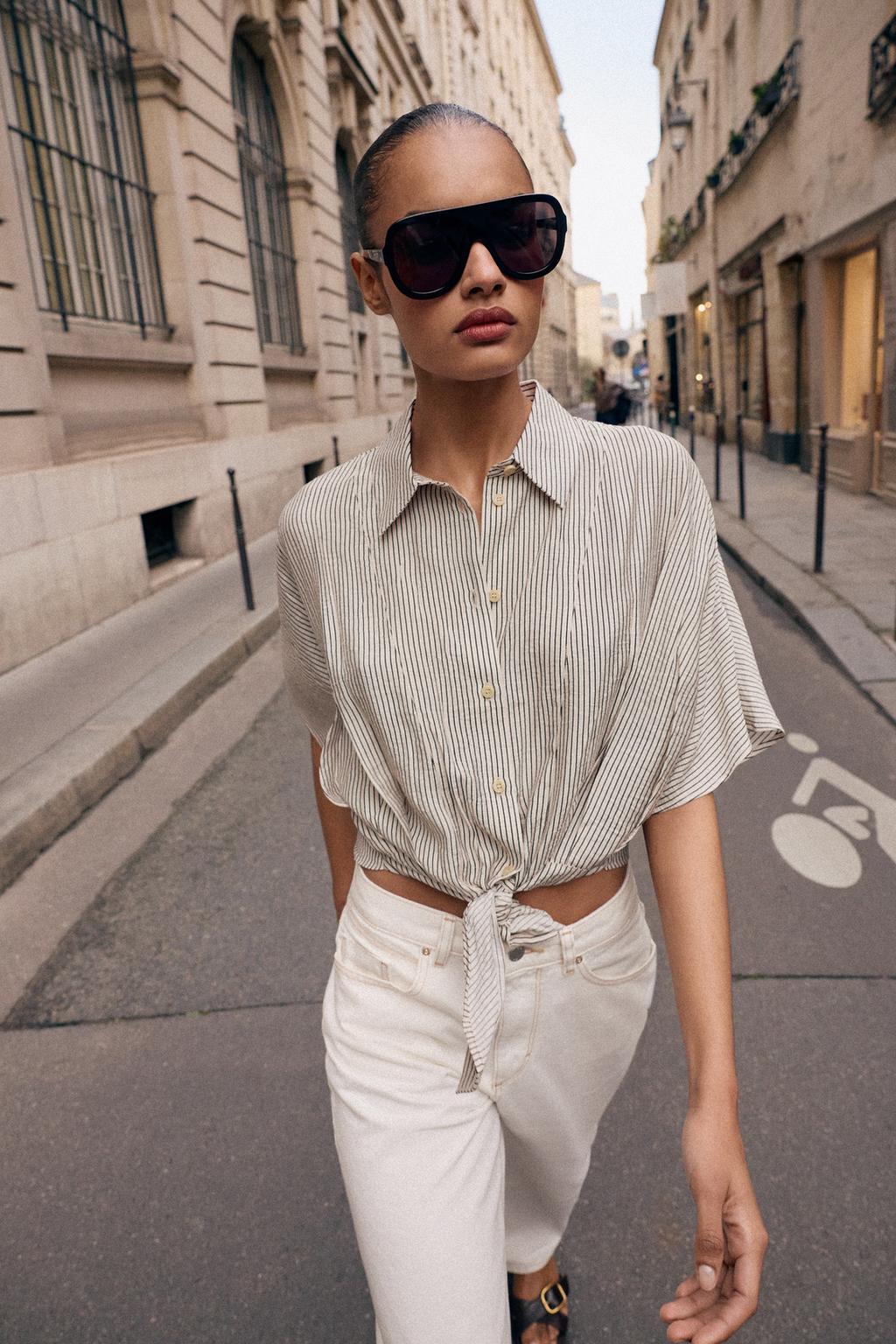 РУБАШКА С КОРОТКИМИ РУКАВАМИ И УЗЛОМ