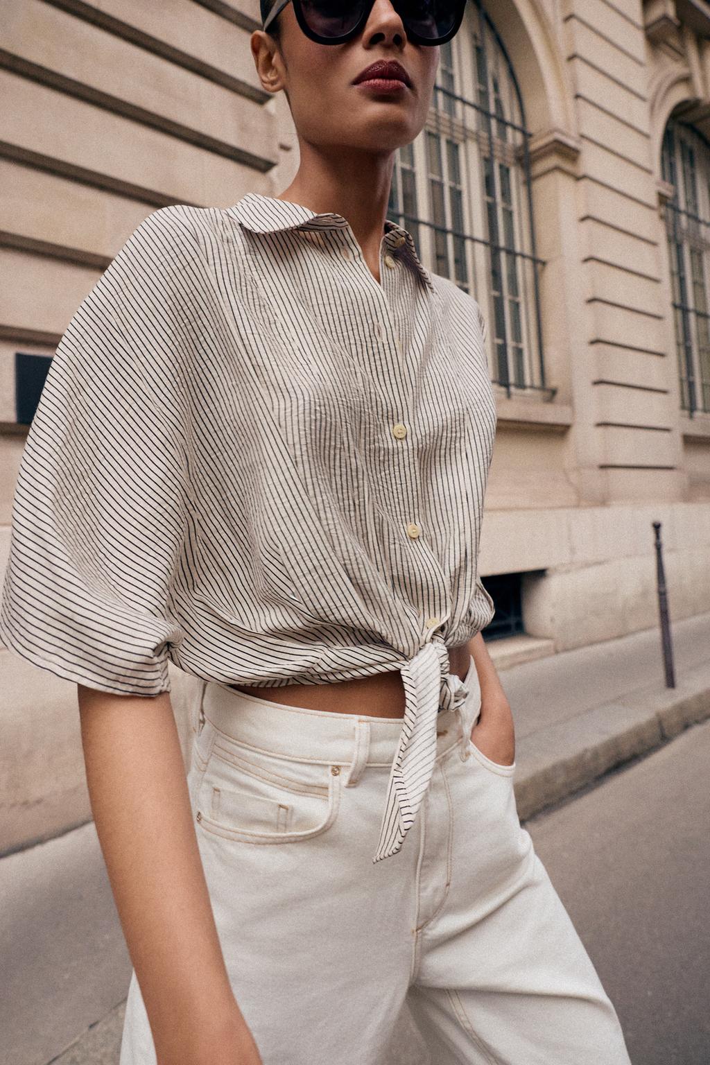 РУБАШКА С КОРОТКИМИ РУКАВАМИ И УЗЛОМ