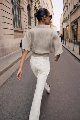 Рубашка с короткими рукавами и узлом