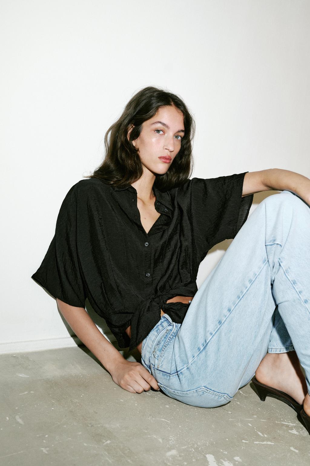 РУБАШКА С КОРОТКИМИ РУКАВАМИ И УЗЛОМ