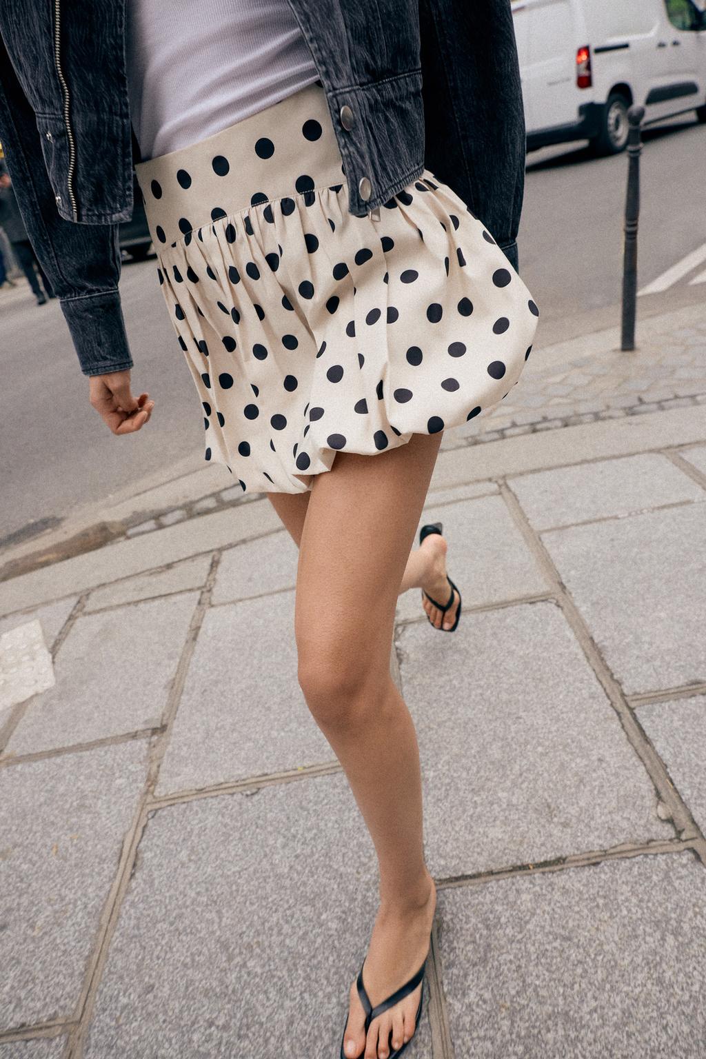 ЮБКА-ШОРТЫ-БАЛЛОН В ГОРОШЕК