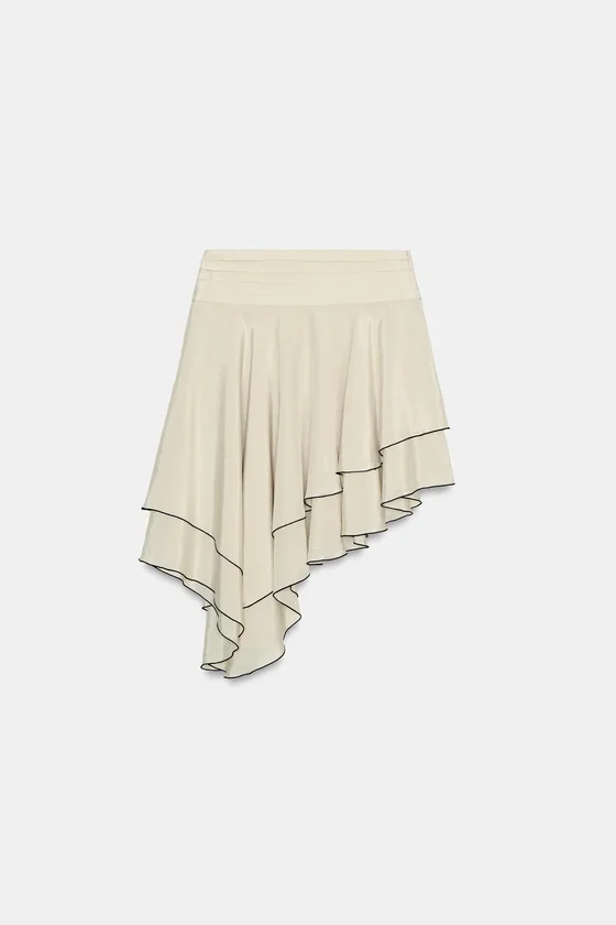 ЮБКА АСИММЕТРИЧНОГО КРОЯ С ВОЛАНАМИ — коллекция Zara «ZW»