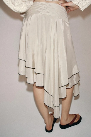 Юбка асимметричного кроя с воланами — коллекция Zara «Zw»- Заказать в России
