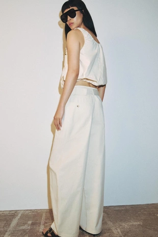 Брюки Багги с поясом- Заказать в России