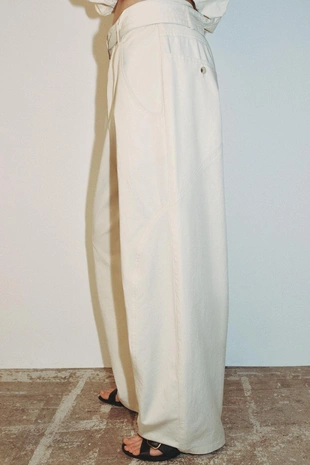 Брюки Багги с поясом- Заказать в России