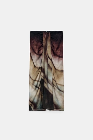 Парео с принтом и узлом- Заказать в России