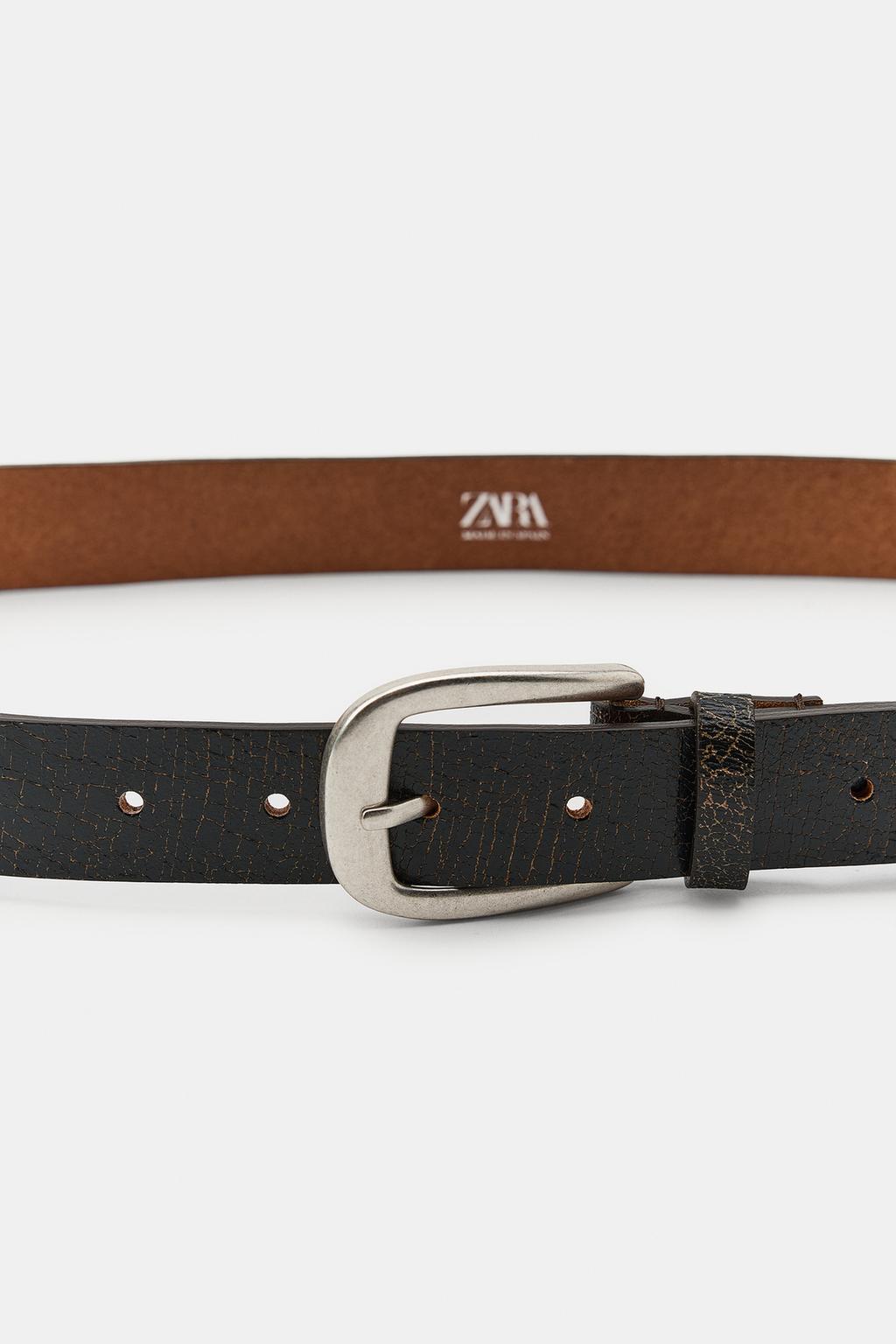 РЕМЕНЬ ИЗ 100% КОЖИ С ЭФФЕКТОМ КРАКЛЕ