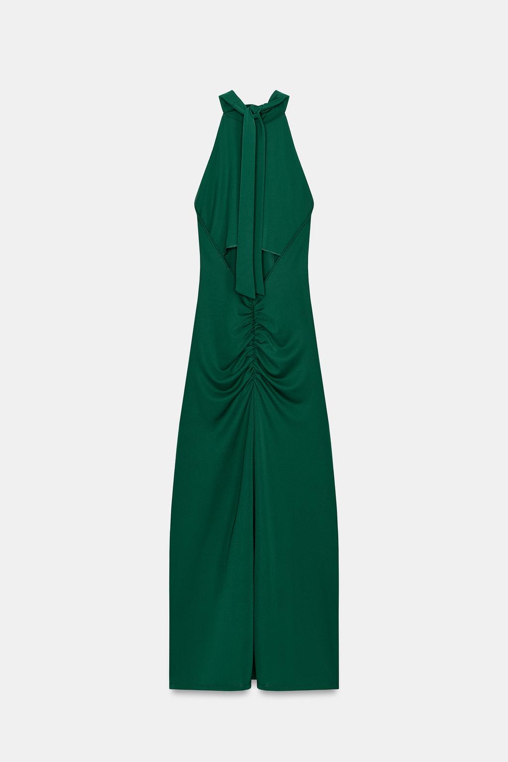 ПЛАТЬЕ МИДИ С ГОРЛОВИНОЙ ХАЛТЕР