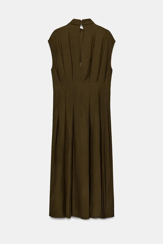 ПЛАТЬЕ МИДИ С ЗАВЯЗКАМИ — коллекция Zara «ZW»